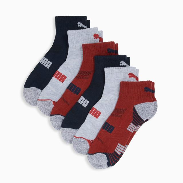 Men's Half-Terry Quarter-Length Crew Socks (6 Pairs) Product Image