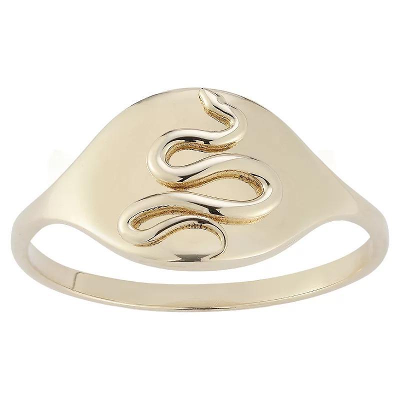 LUMINOR GOLD 14k Gold 3D Snake Ring, Womens Product Image