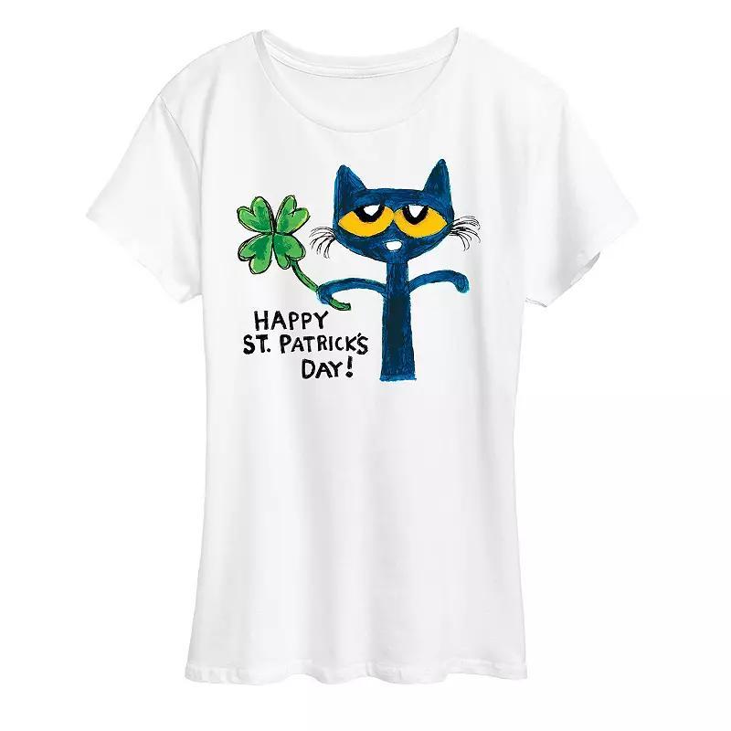 Womens Pete The Cat Happy St. Patricks Day Graphic Tee Product Image