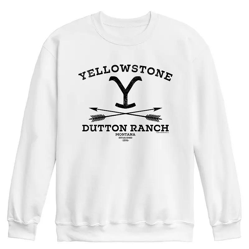 Mens Yellowstone Arrows Fleece Sweatshirt Grey Gray Product Image