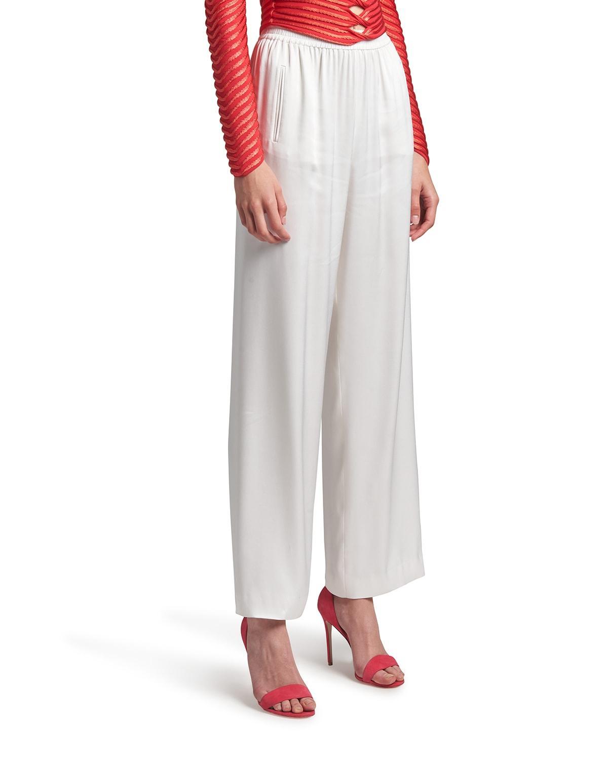 Silk Relaxed-Leg Trousers Product Image