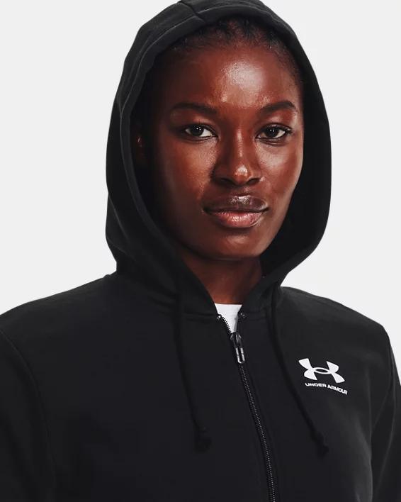 Women's UA Rival Terry Colorblock Full-Zip Hoodie Product Image