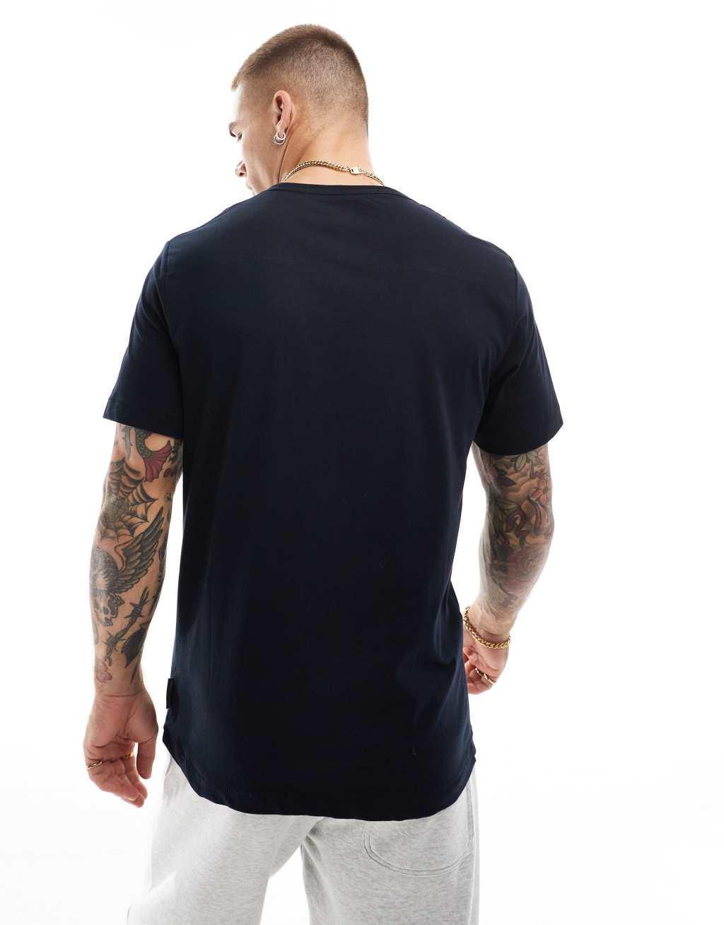 French Connection 2 pack short sleeve t-shirt in navy and gray Product Image