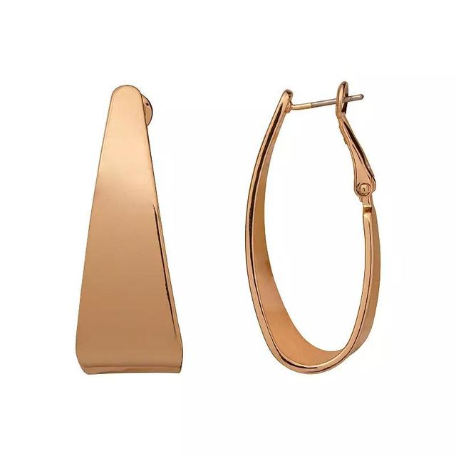 Emberly Gold Tone Geometric Hoop Earrings, Womens Product Image