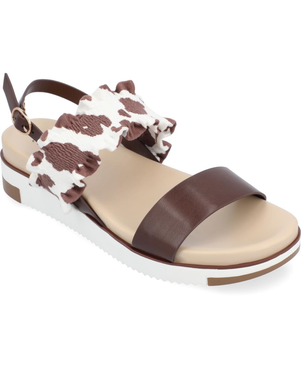 Journee Collection Womens Riya Contrast Sandals Product Image