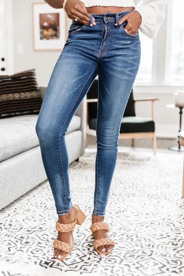 Felicity Dark Wash Skinny Jeans FINAL SALE Product Image