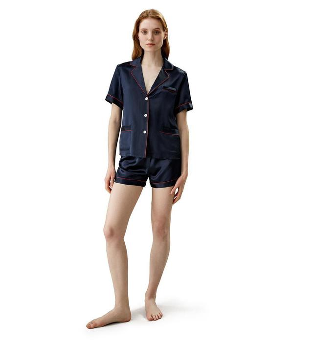 Lilysilk Womens 22 Momme Summer Short Silk Pajama Set for Women Product Image