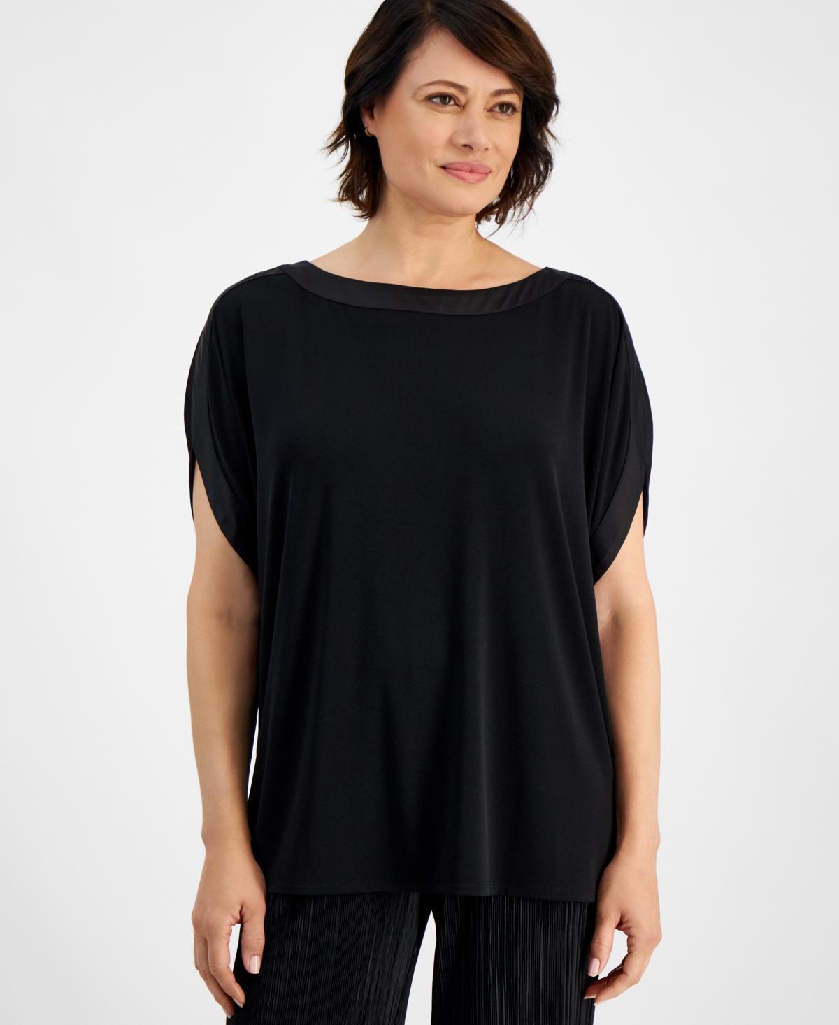 Jm Collection Womens Boat-Neck Drop-Sleeve Blouse, Created for Macys Product Image