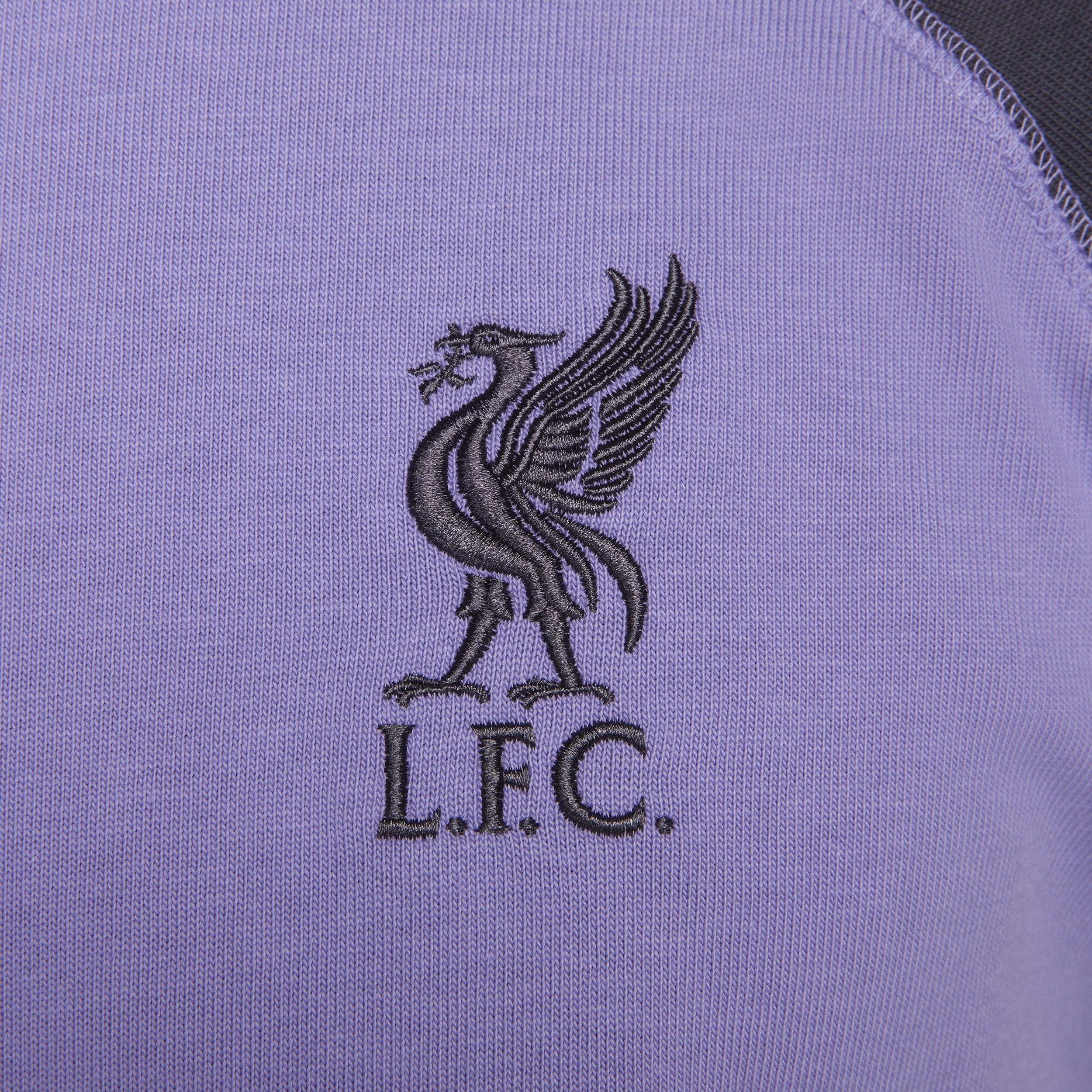 Mens Nike Purple Liverpool Travel Raglan T-Shirt Product Image