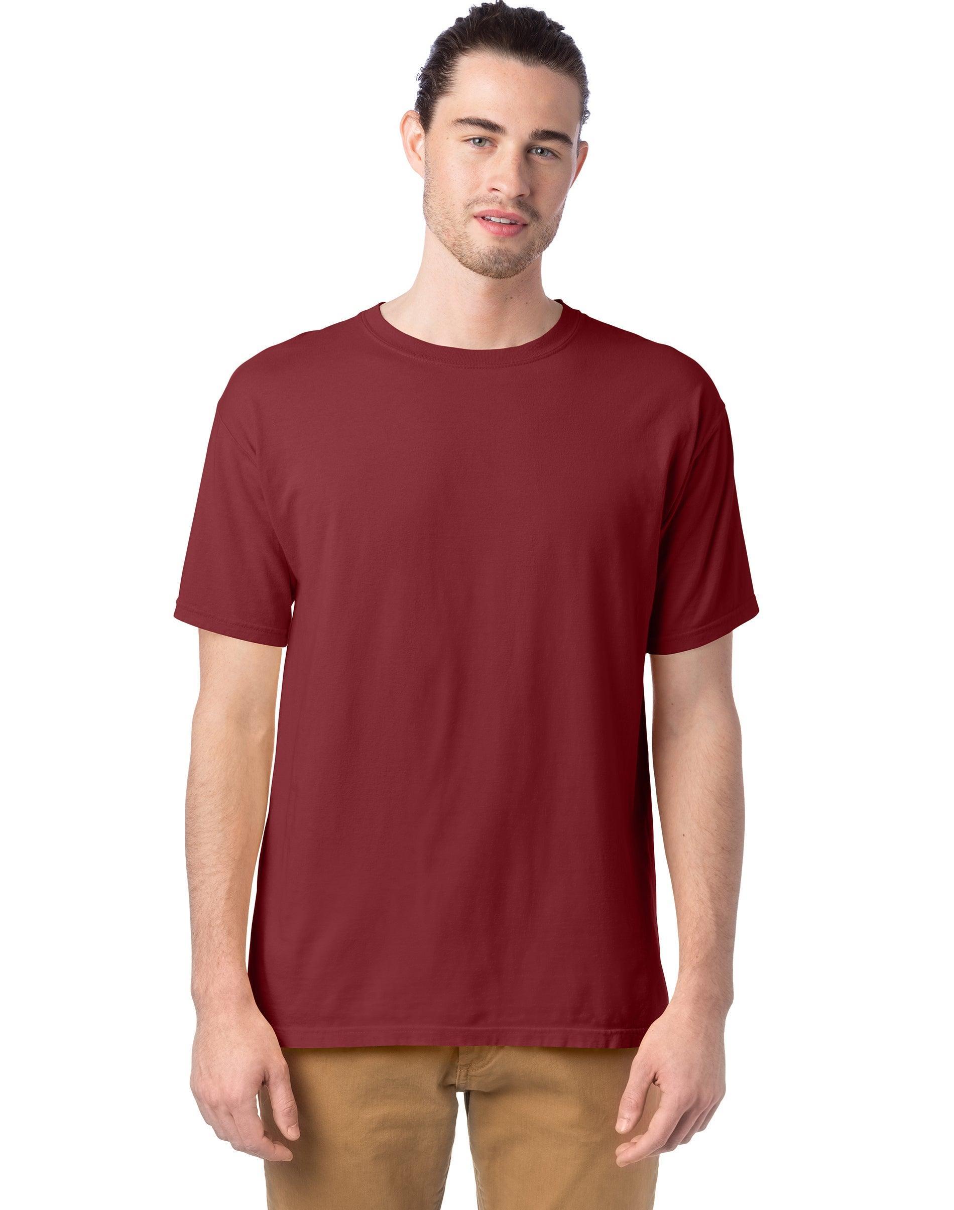 Hanes Mens Garment Dyed Cotton T-Shirt Spanish Moss 2XL Product Image