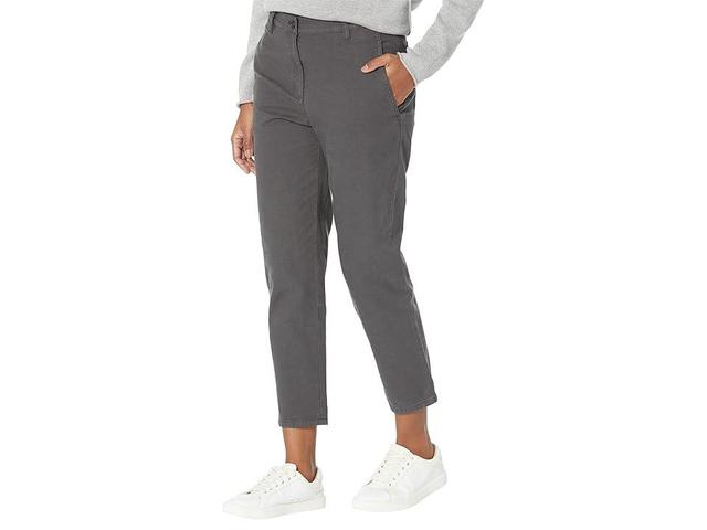 EILEEN FISHER Cotton Hemp Stretch Tapered Pant  Graphite  female  size:10 Product Image