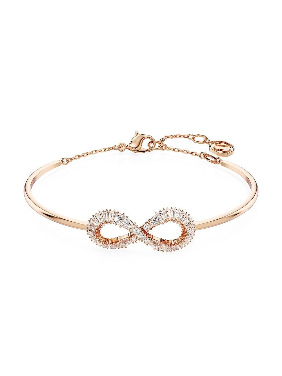 Swarovski Rose Gold-Tone Mixed Crystal Infinity Bangle Bracelet Product Image