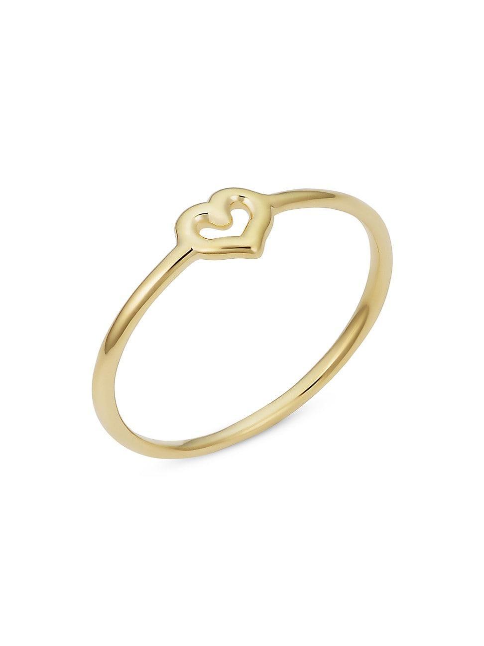 Womens 14K Yellow Solid Gold Heart of Gold Ring Product Image