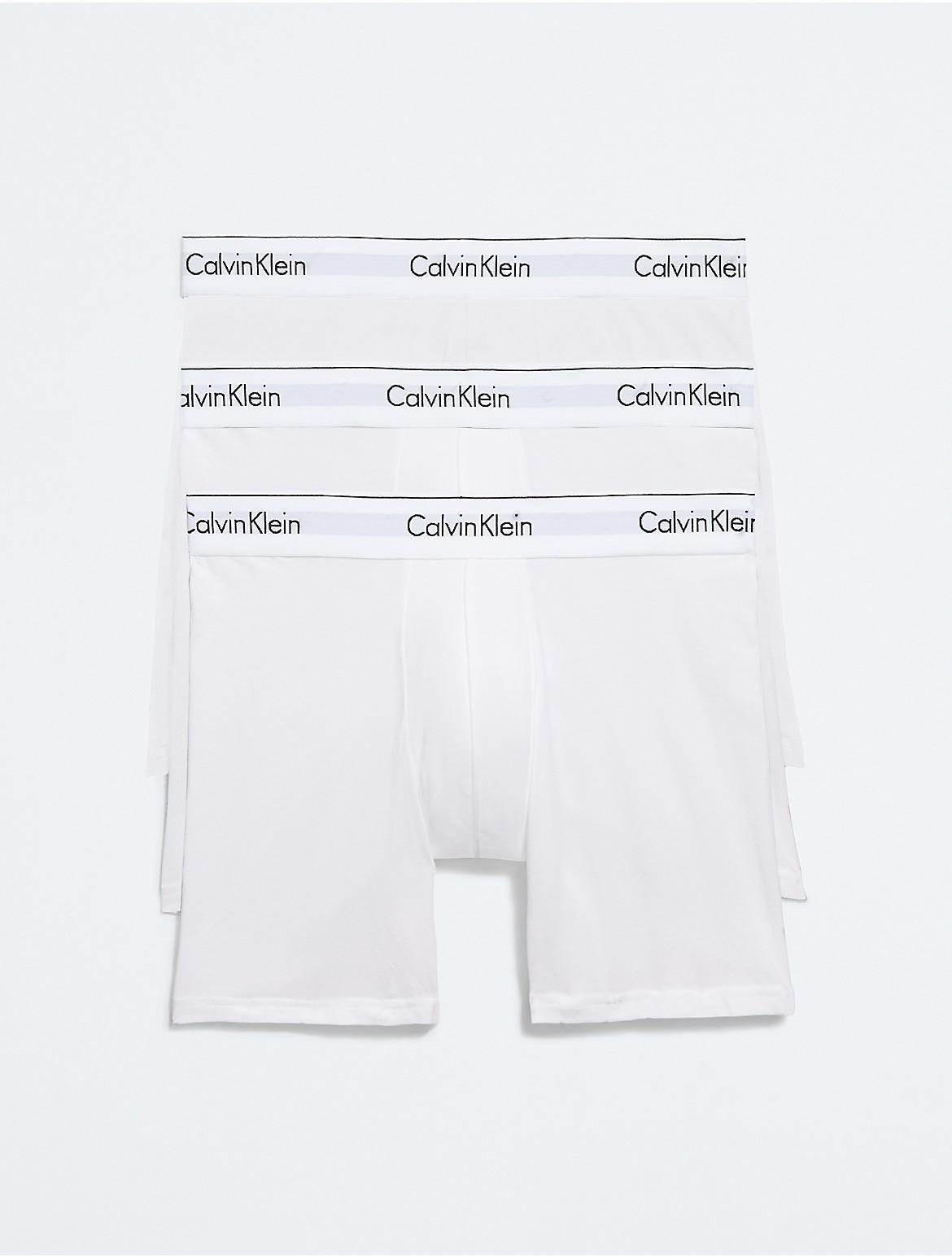 Calvin Klein Mens Modern Cotton Stretch 3 Pack Boxer Brief - White - S Product Image