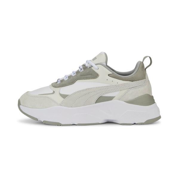 PUMA Cassia Mix Women's Sneakers in White/Vapor Grey/Flat Light Grey Product Image