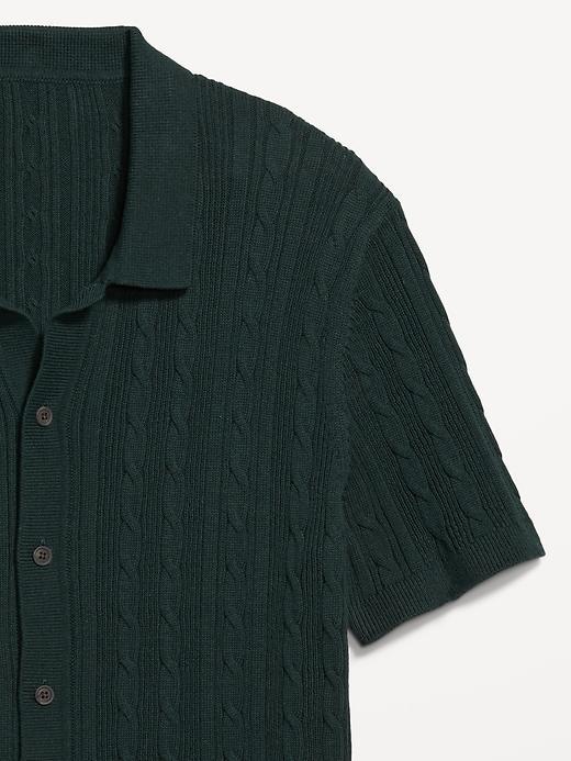 Button-Down Striped Sweater Product Image