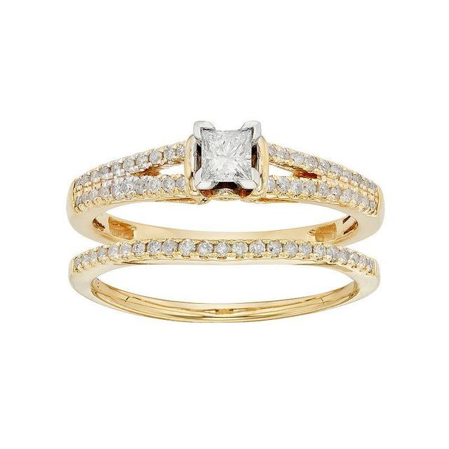 The Regal Collection Diamond Engagement Ring Set in 10k Gold (1/2 Carat T.W.), Womens White Product Image