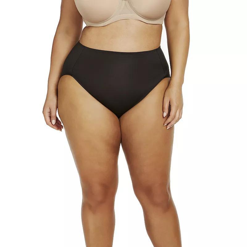 Plus Size Naomi & Nicole Shapewear No Show, No Lines Hi-Cut Brief Panty A814, Womens Product Image