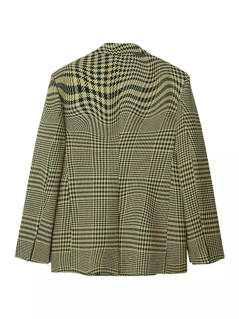 Check Wool Double-Breasted Blazer Product Image