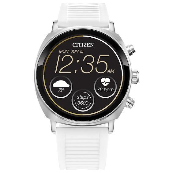 Citizen Unisex CZ Smart White Silicone Strap Watch Product Image