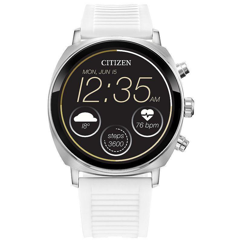 Citizen Unisex CZ Smart White Silicone Strap Watch Product Image