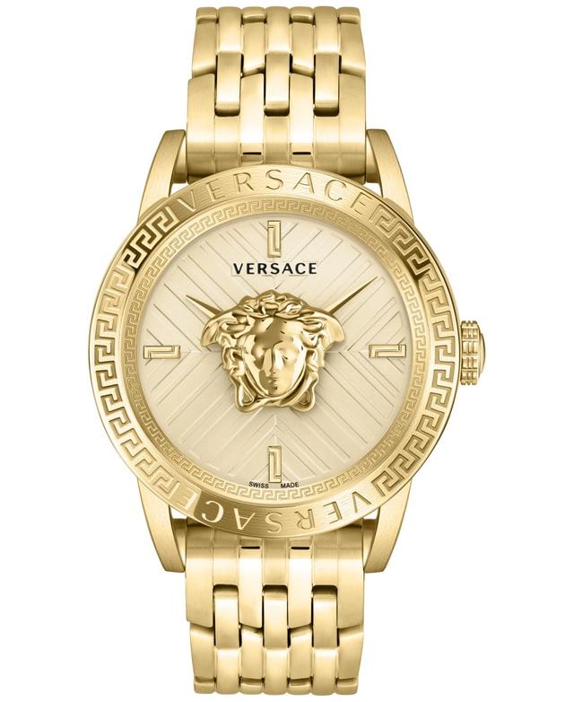 Versace Mens Swiss V-Code Two Tone Bracelet Watch 43mm Product Image