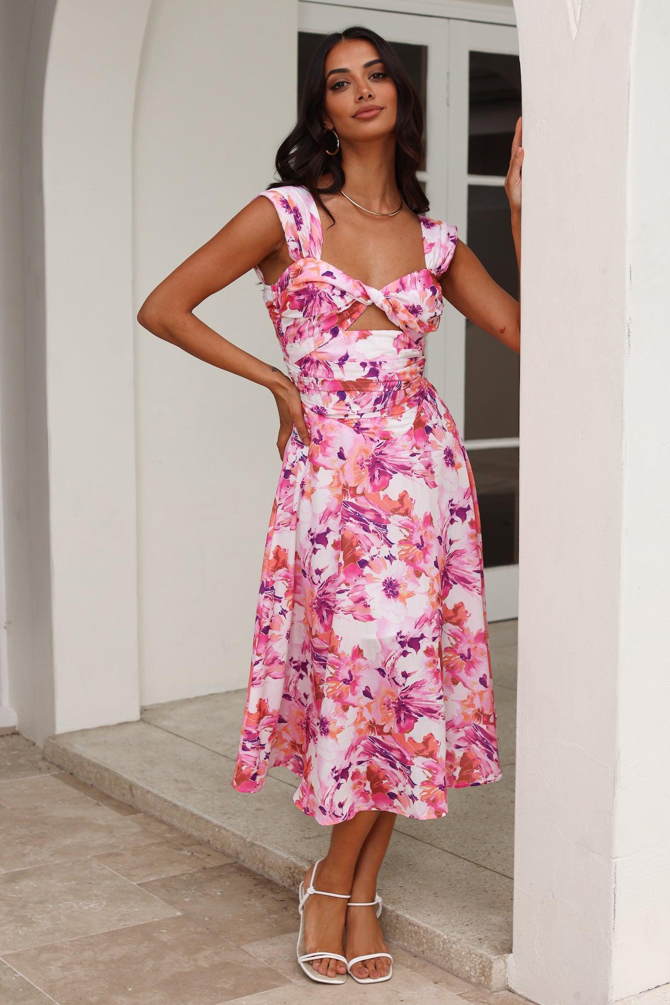 Splendid Splendor Midi Dress Pink Product Image