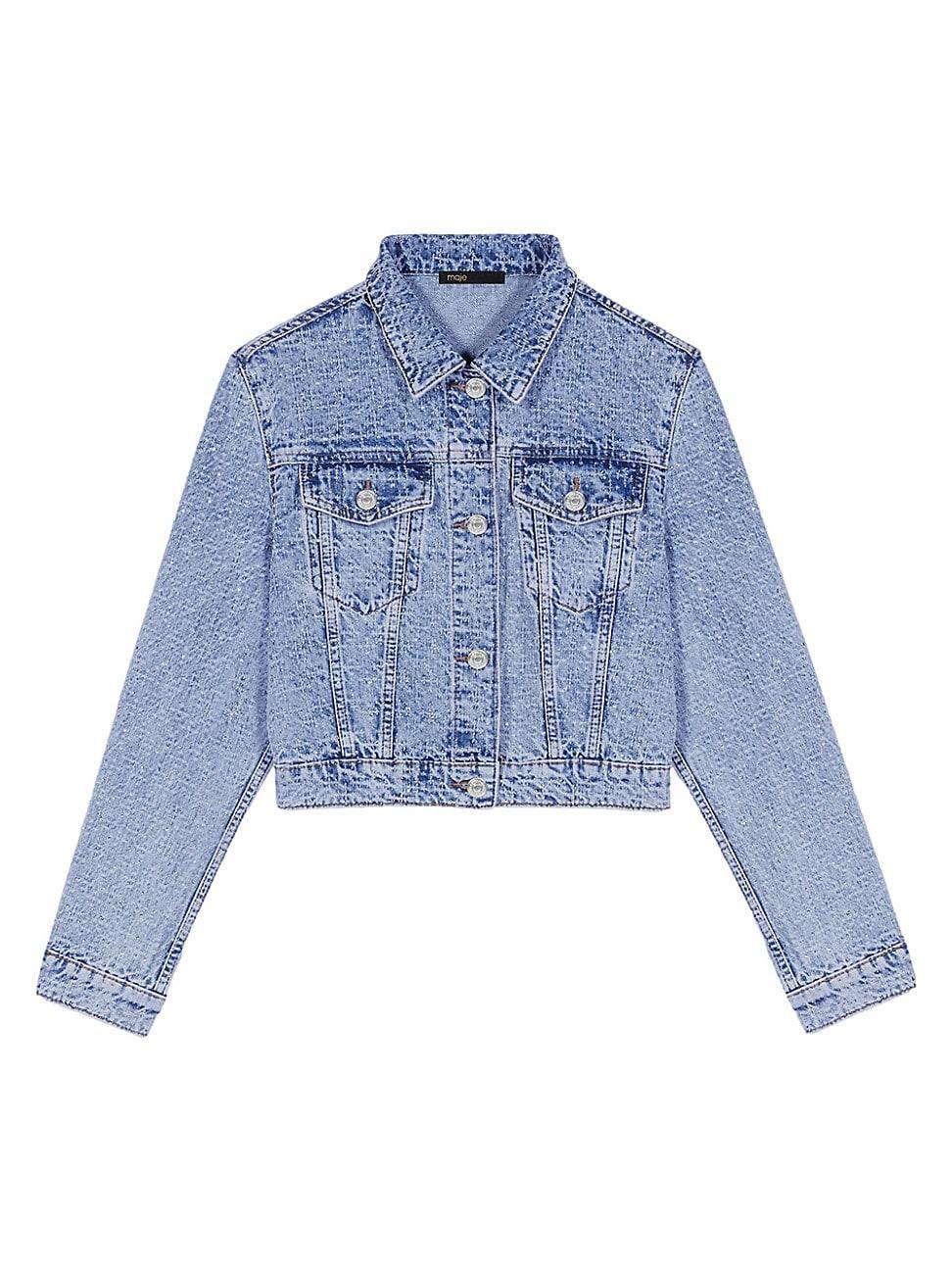 Womens Cropped Denim Jacket product image