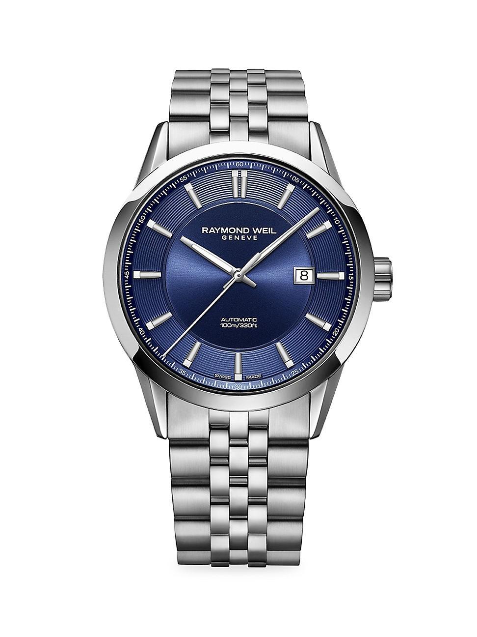 Raymond Weil Mens Swiss Automatic Freelancer Stainless Steel Bracelet Watch 42mm Product Image