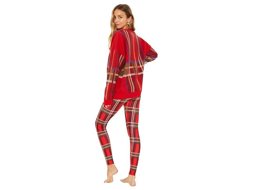 Beach Riot Joey Sweater (Holiday Plaid) Women's Clothing Product Image