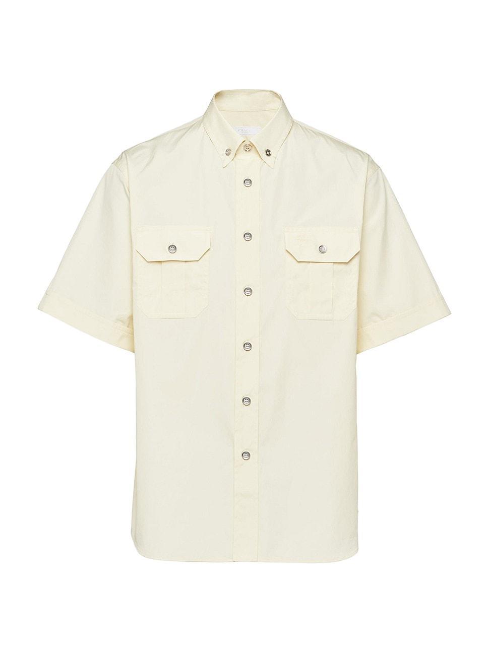 Mens Short Sleeved Cotton Shirt Product Image