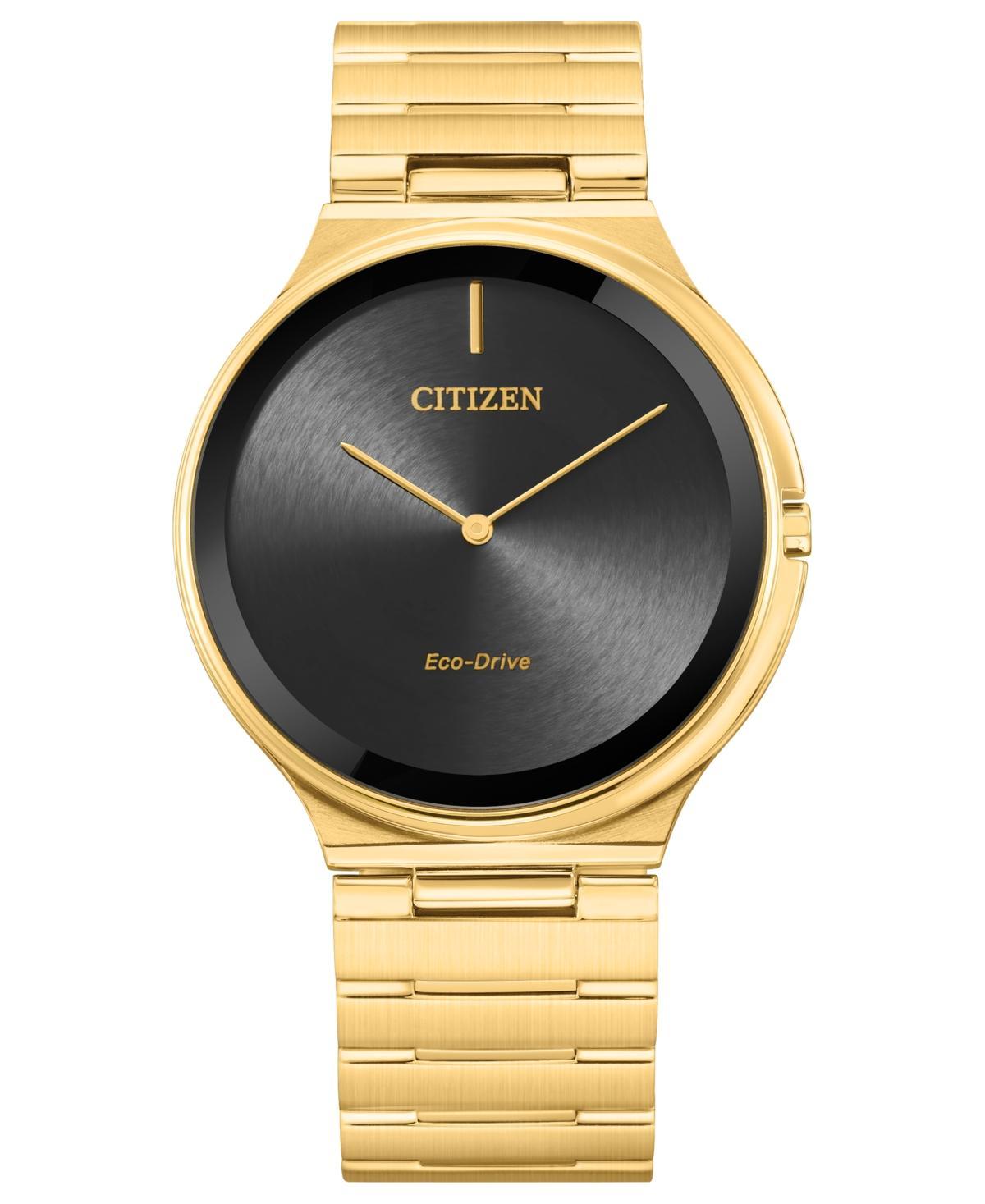 Citizen Eco-Drive Mens Stiletto Gold-Tone Stainless Steel Bracelet Watch - AR3112-57E Product Image