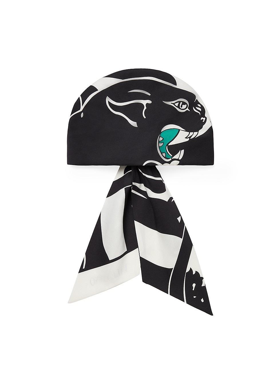 Womens Escape Panther Print Cotton And Silk Headband Product Image