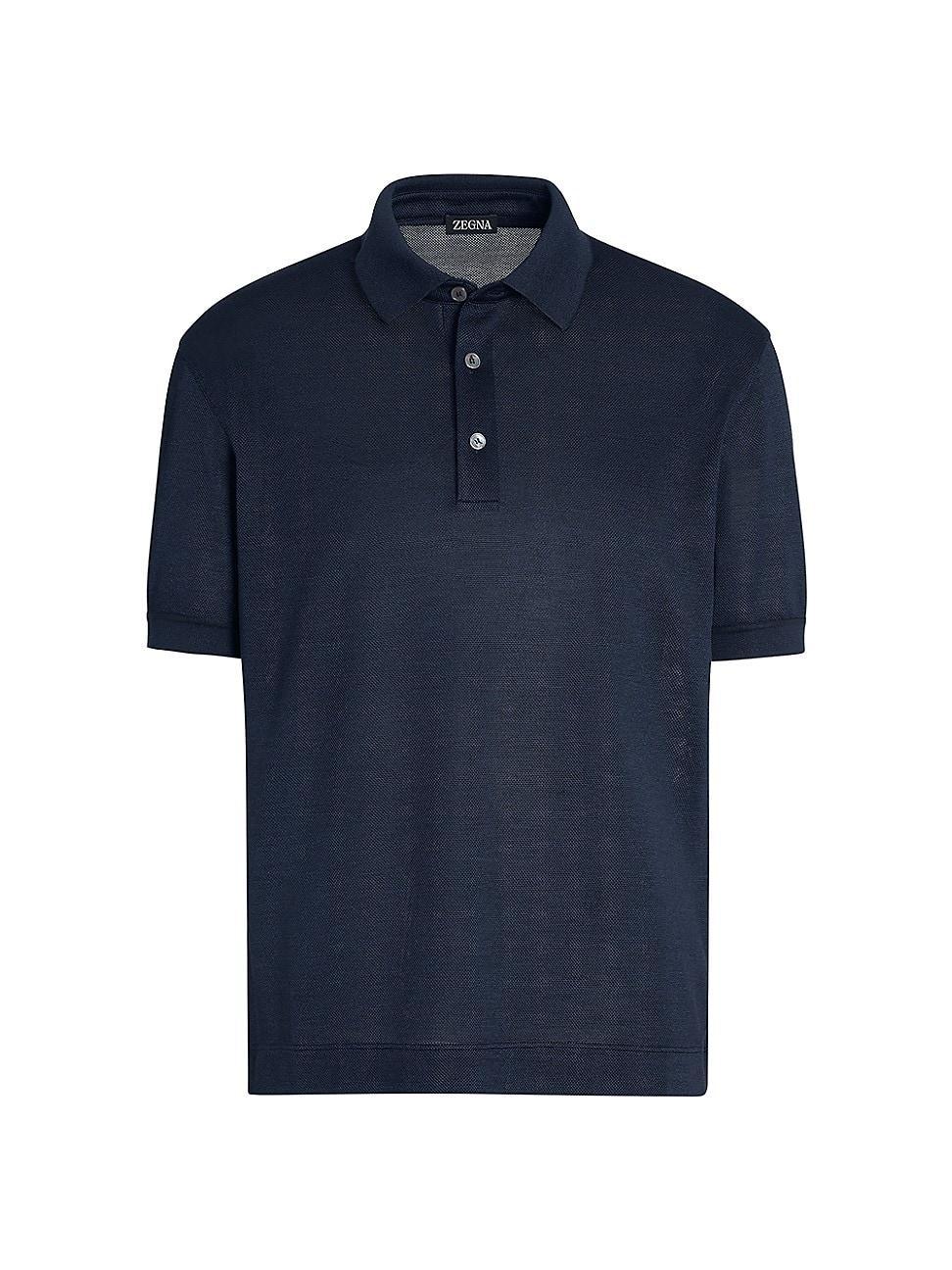 Mens Silk Polo Shirt Product Image