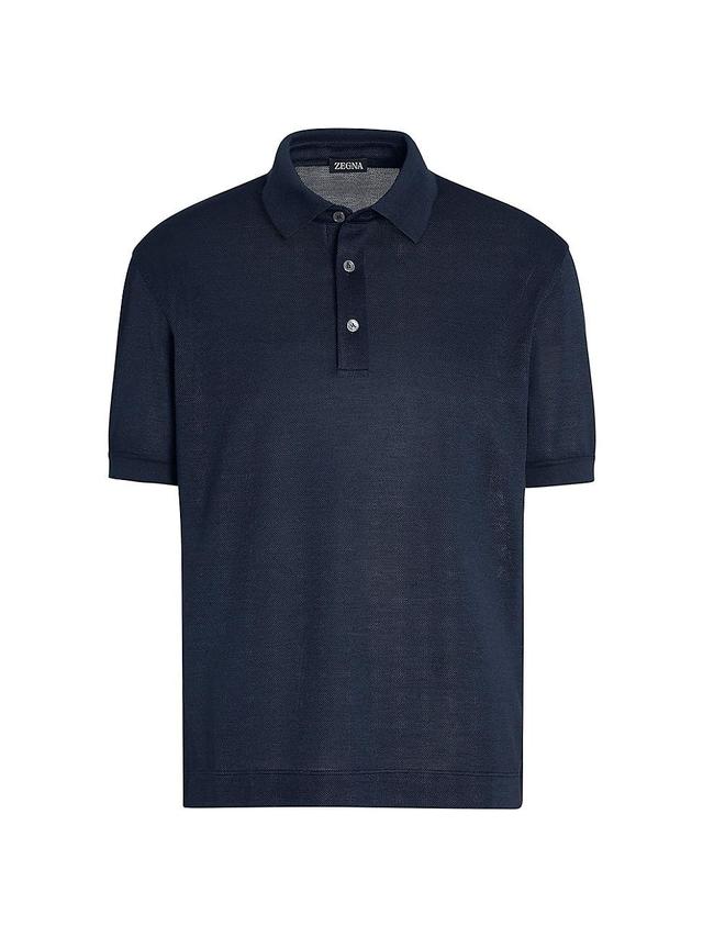 Mens Silk Polo Shirt Product Image