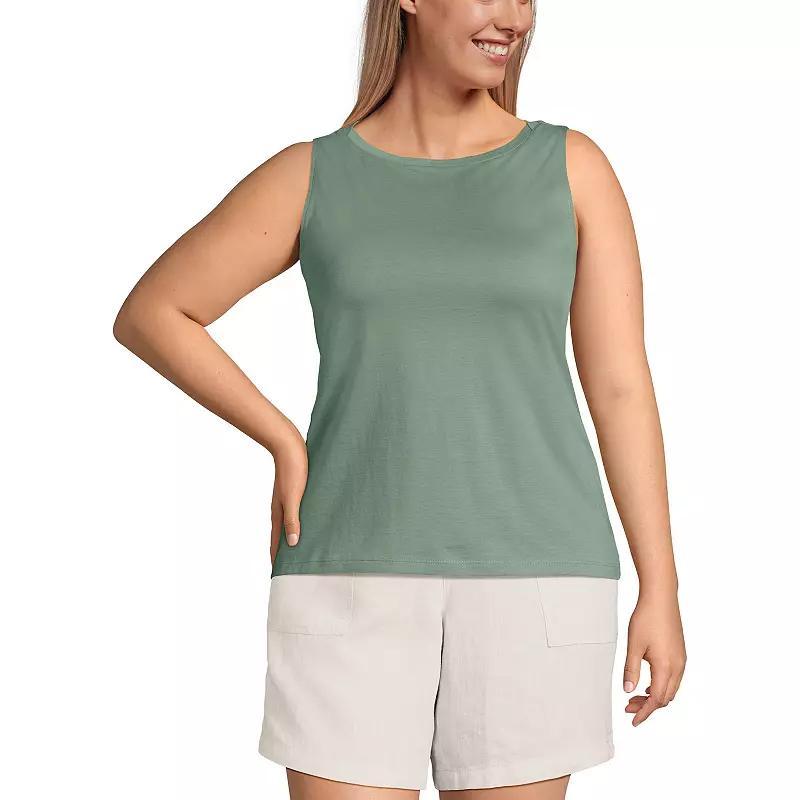 Plus Size Lands End Supima Cotton Tank, Womens Product Image