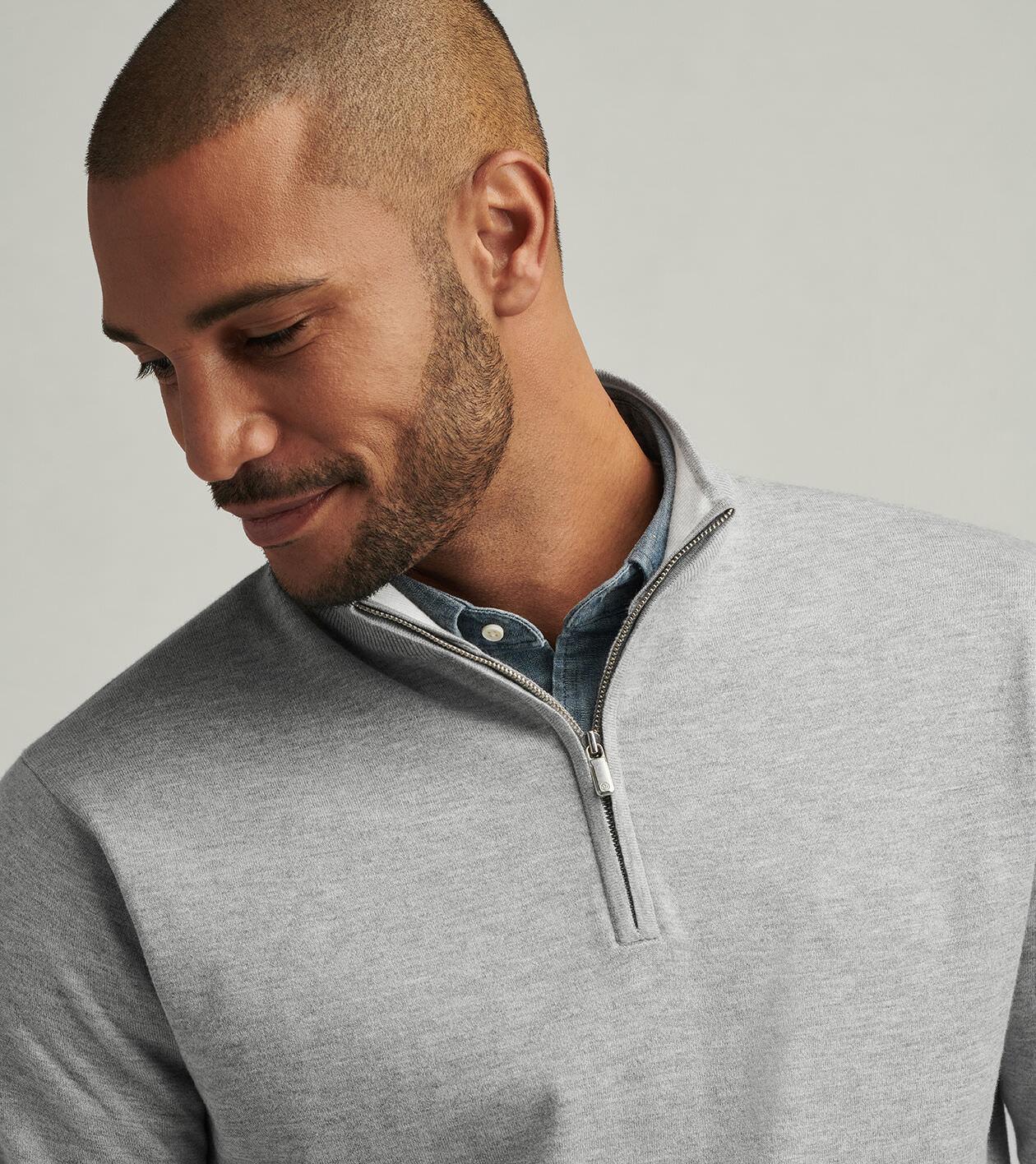 Coolspun Cotton Quarter-Zip Sweater Product Image