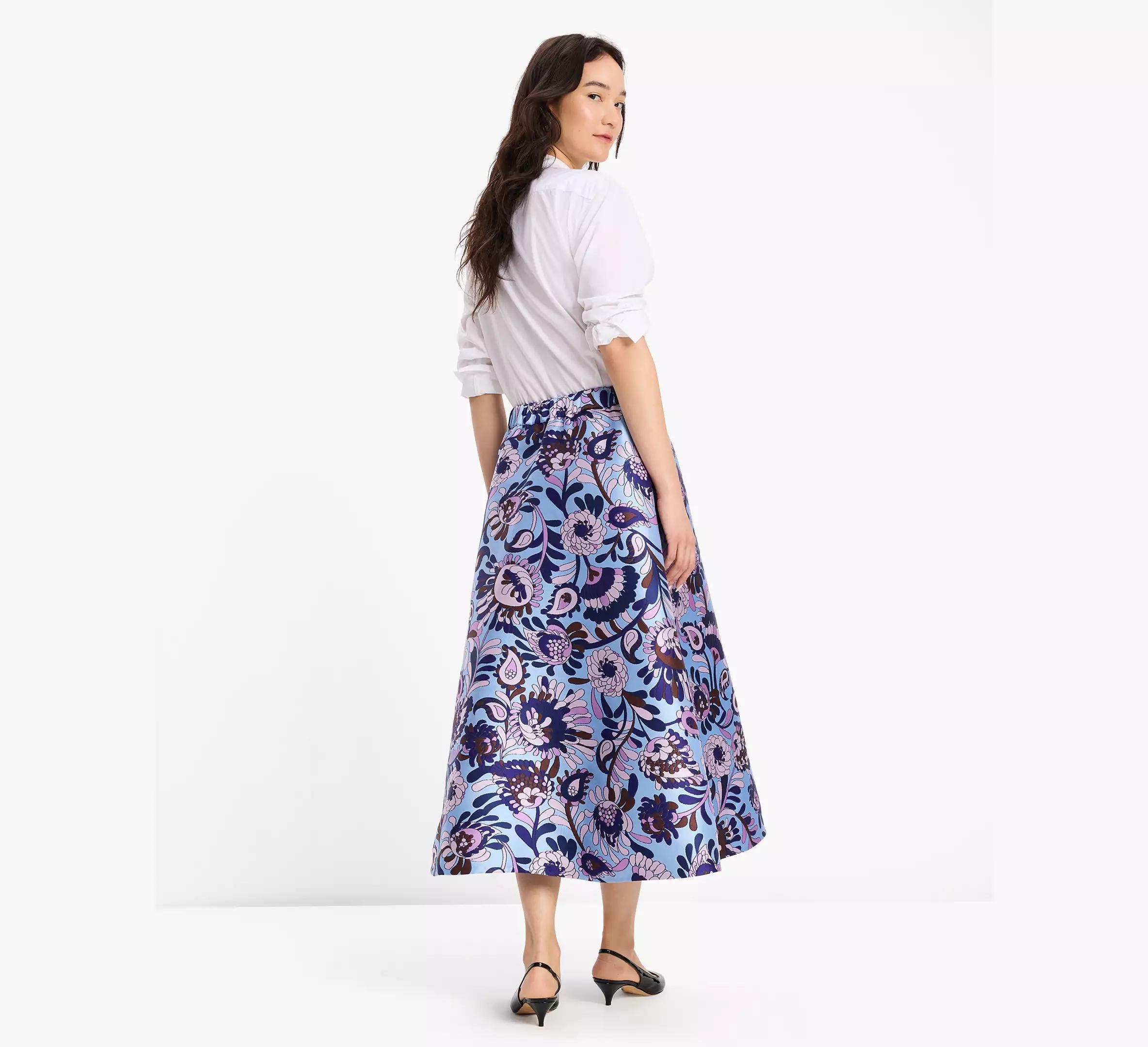 Autumn Paisley Midi Skirt Product Image