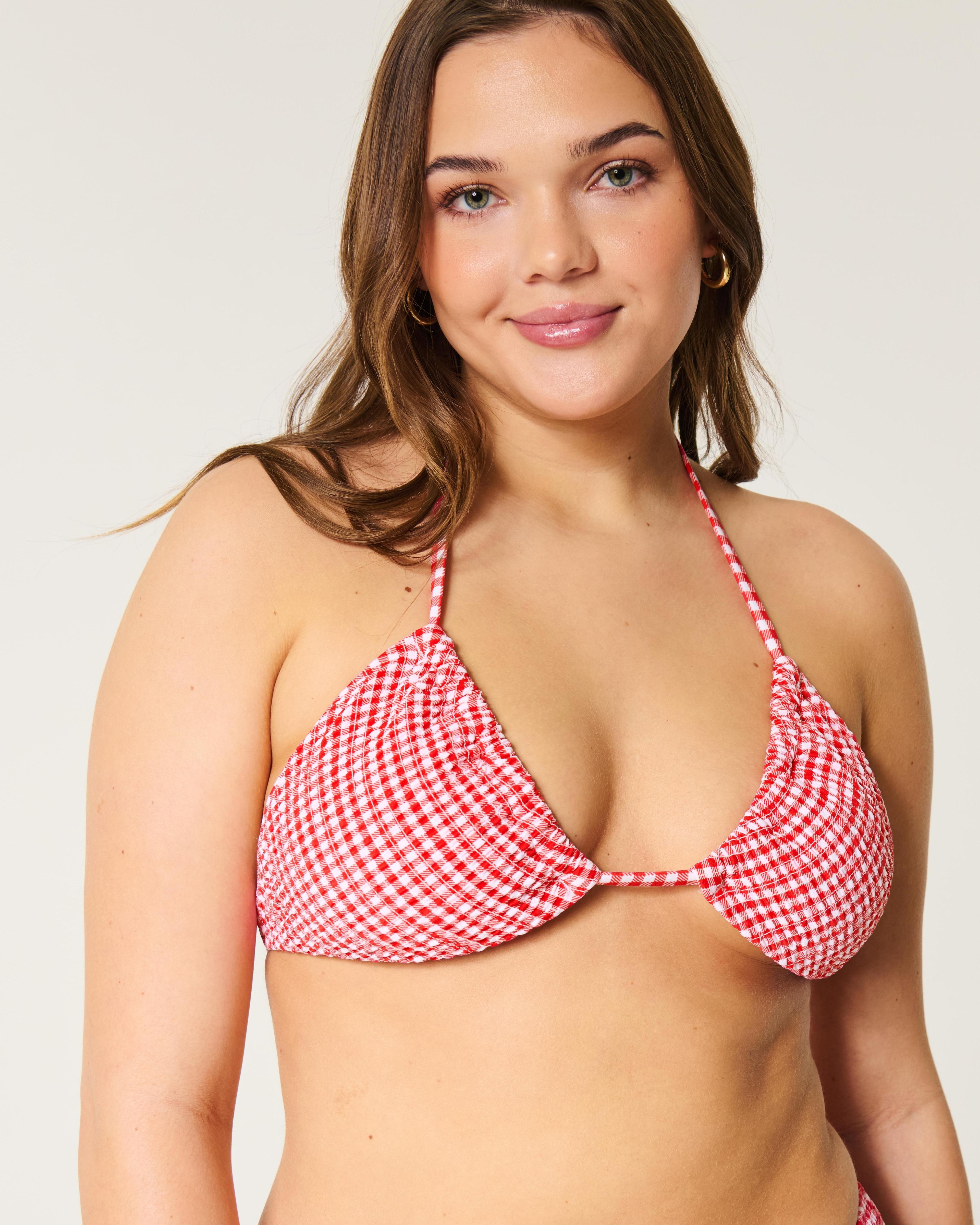 Smocked Mult-Way Triangle Bikini Top Product Image