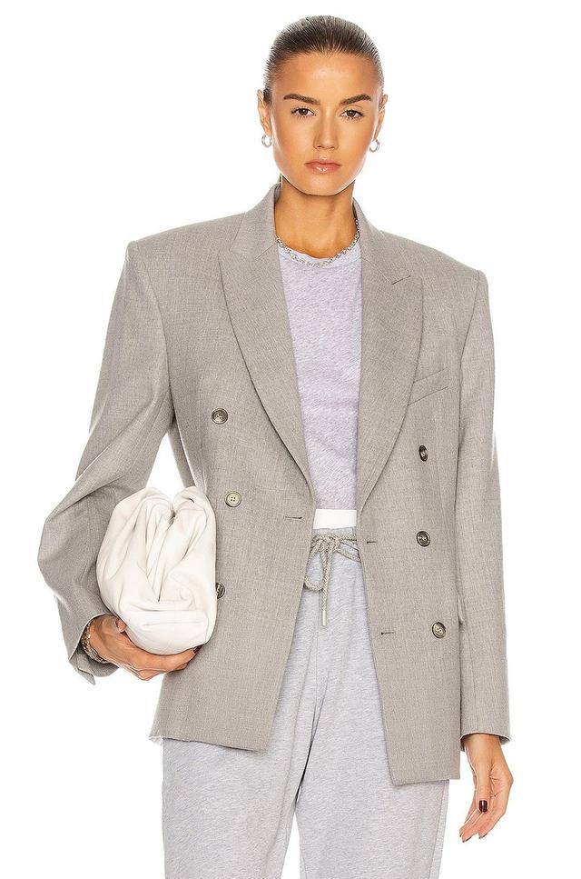 WARDROBE.NYC Double Breasted Blazer Gray. (also in ). Product Image