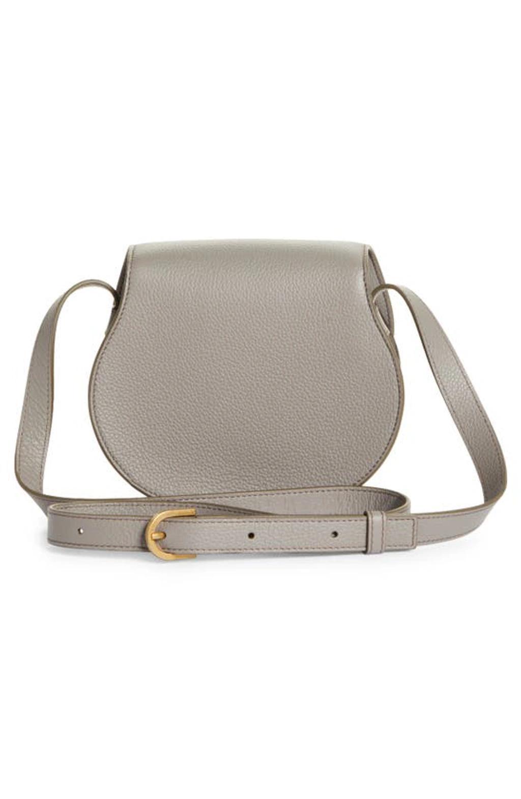 Marcie Small Saddle Crossbody Bag In Grey Product Image