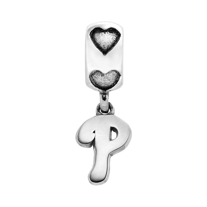 LogoArt Philadelphia Phillies Sterling Silver Team Logo Charm, Womens, Grey Product Image