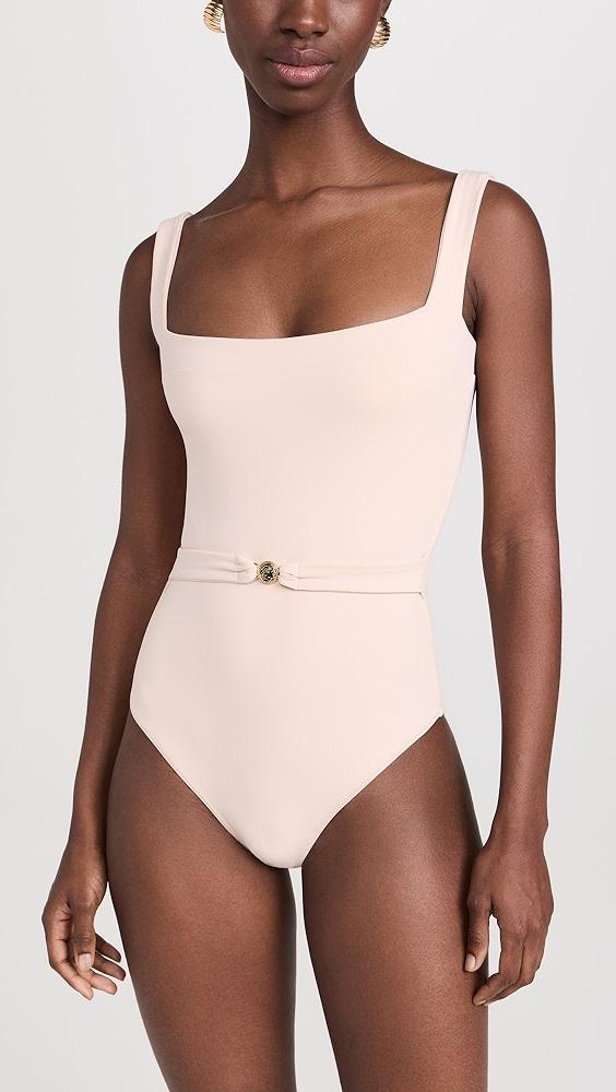 CAROLINE CONSTAS Davey Gold Trimmed One Piece | Shopbop Product Image