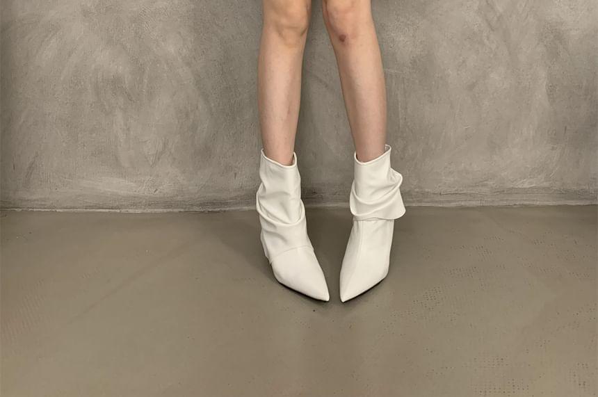 Pointed Ruched Stiletto Short Boots product image