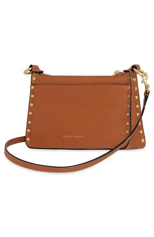 REBECCA MINKOFF Mini Darren Leather Crossbody Bag In Metallic Product Image