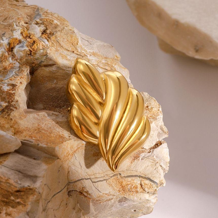 Leaf Stainless Steel Brooch Product Image