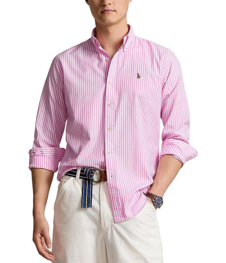 Polo Ralph Lauren Classic Fit Striped Stretch Long Sleeve Woven Shirt Product Image