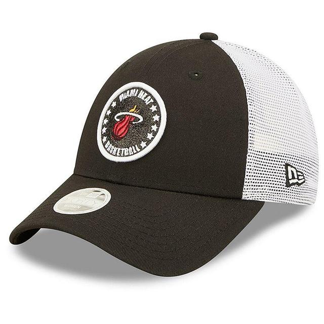 Womens New Era /White Miami Heat Glitter Patch 9FORTY Snapback Hat Product Image