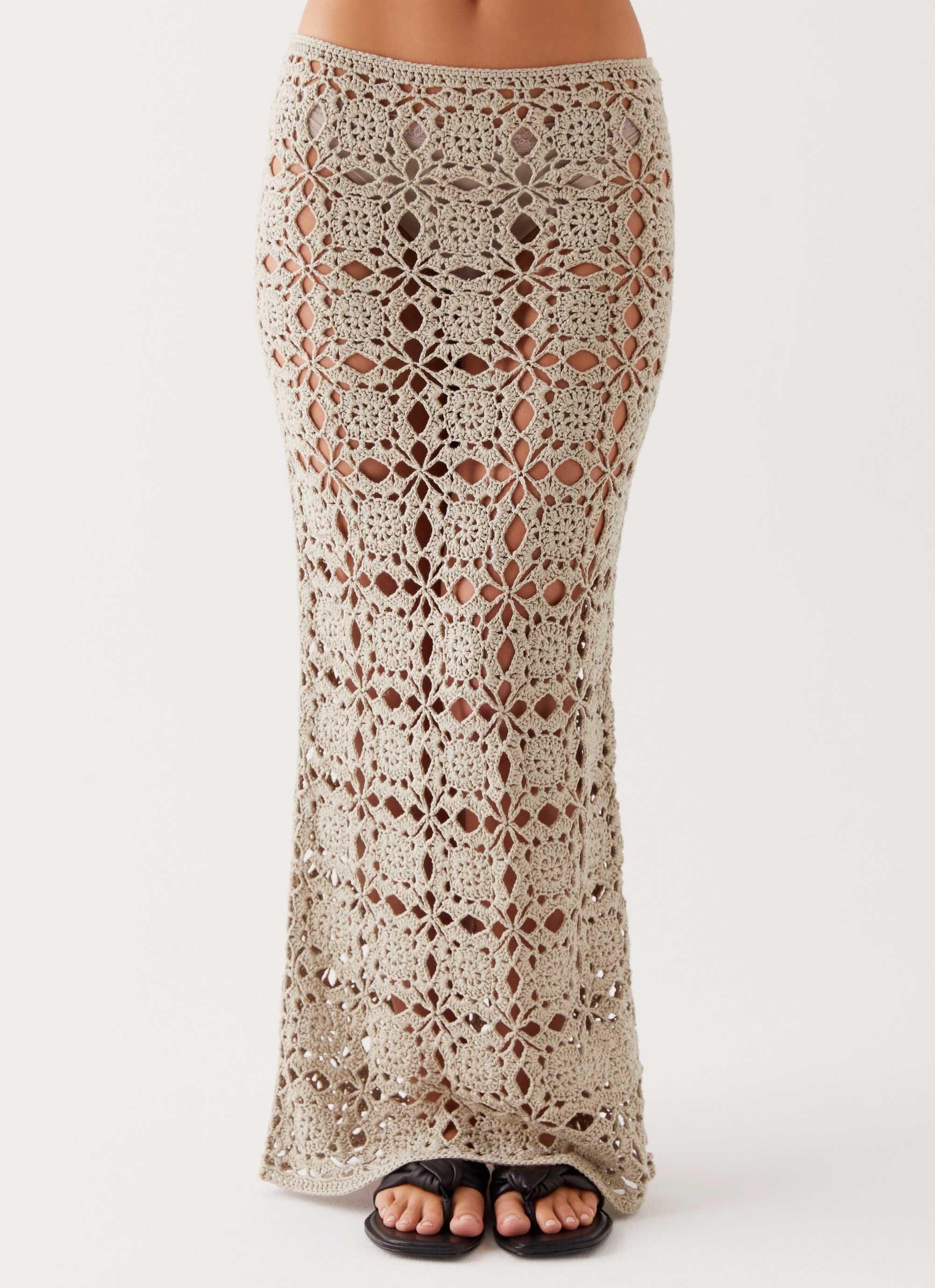 Sorrentino Crochet Maxi Skirt - Sage Product Image