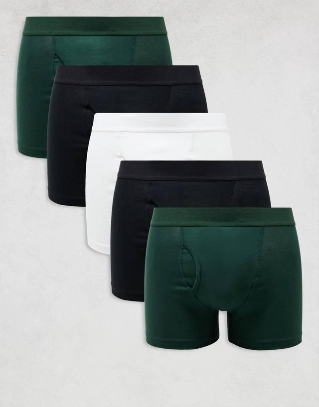 Weekday 5-pack boxer briefs in black green and white Product Image